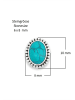 mantraroma 925er Silber - Ohrstecker (L) 10 x (B) 8 mm mit Türkis