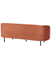 Beliani 3-Sitzer Sofa LOEN in Orange/Schwarz - (W) 200 x (H) 79 x (L) 70 cm