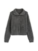 Marc O'Polo DENIM Bubble-Bouclé-Cardigan oversize in Dark Shadow Melange