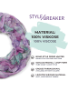 styleBREAKER Schlauchschal mit Federmuster in Pink-Blau
