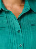 creation L Leinen-Bluse in smaragd
