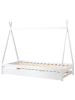 Beliani Kinderbett TALMONTIERS  in Weiß - (W) 99 x (H) 171 x (L) 209 cm