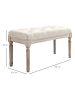 HOMCOM Sitzhocker in Cremeweiß 80L x 40B x 43H cm
