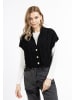 DreiMaster Vintage Damen Strick Weste in SCHWARZ