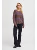 PULZ Jeans Strickpullover PZIRIS Multicolor Pullover in braun