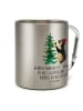 Mr. & Mrs. Panda Karabiner Becher Pinguin Weihnachtsbaum mit Spruch in Silber