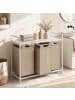 relaxdays Wäschekorb in Weiß/ Beige - (B)92,5 x (H)73 x (T)33 cm