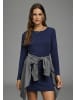 FLASHLIGHTS Shirtkleid in bordeaux + marine