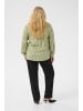 KAFFE curve Langarm-Bluse KCsida in Oil Green/ Moonstruck Stripe