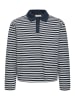 CASUAL FRIDAY Klassisches Langarm-Sweatshirt Knopfleiste in Schwarz