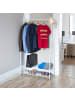 relaxdays Kleiderständer in Weiß-Grau - (B)90 x (H)162 x (T)40 cm