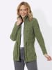 Sieh an! Fleece-Jacke in khaki-schilf-meliert