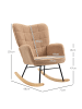 HOMCOM Schaukelstuhl-98T x 71B x 101H cm-Braun