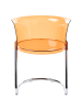 Beliani 2er-Set Esszimmerstuhl OSHKOSH in Orange/Silber