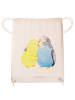 Mr. & Mrs. Panda Sportbeutel Wellensittich Liebe ohne Spruch in Creme