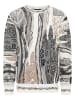 Carlo Colucci Jacquardpullover D'Alessandro in Grau Meliert