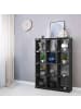 Intirilife Modulares Aufbewahrungs Regal 12 Fächer Bücherregal Steckregal in Schwarz