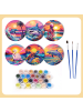 ARTNANAS PVC-Untersetzer Malen nach Zahlen 6er Set-Meereswelt"