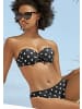 LASCANA Bügel-Bandeau-Bikini-Top in schwarz-weiß
