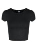 Urban Classics Cropped T-Shirts in black snake