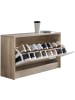 KADIMA DESIGN Schuhkipper SPLIT Modern 80 x 47 x 24 cm Holz Schuhregal 1 in Sonoma