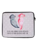 Mr. & Mrs. Panda Notebook Tasche Axolotl Freundin mit Spruch in Grau Pastell