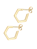 Elli Ohrringe 925 Sterling Silber Geo, Hexagon in Gold