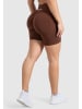 SMILODOX Shorts Maria Solid Scrunch in Braun