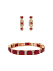 faina Women Jewelry Set in rose gold red
