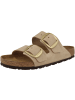 Birkenstock Sandale Arizona Big Buckle Nubukleder schmal in beige