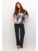 Kaffe Kurzarm-Bluse KAbeathe Loose fit in Blue Abstract Print