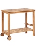 Beliani Beistelltisch SASSARI II in Braun - (W) 47 x (H) 74 x (L) 90 cm