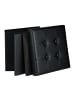 relaxdays Hocker in Schwarz - (B)37 x (H)39 x (T)37 cm