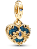 Pandora Charm-Anhänger Disney Cinderellas Kutsche und Herz Gold