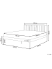 Beliani Doppelbett MAURS in Weiß/Heller Holzfarbton - (W) 167 x (H) 100 x (L) 209 cm