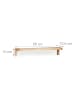 relaxdays Wandregal in Natur - (B)60 x (H)10 x (T)12,5 cm