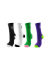 MUNADUNA 4er-Set ‘Character’ Socken mit Fransen Farb-Mix