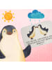 Mr. & Mrs. Panda Badematte Pinguin Liebe mit Spruch in Weiß