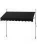 COSTWAY Klemmmarkise ohne Bohren 250 cm in Schwarz