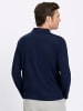 WITT WEIDEN Langarm-Poloshirt in marine-bedruckt