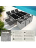 tectake Aluminium Rattan Gartenlounge für 6 bis 10 Personen, Inkl. Schutzhülle