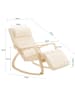 SoBuy Schaukelstuhl in Matte Creme - (W) 78 x (H) 90 x (L) 138 cm