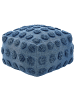 Beliani Pouf VISHVI in Blau - (W) 50 x (H) 35 x (L) 50 cm