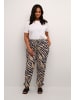 KAFFE curve Hose KCmarca Regular fit in Midnight/Amphora Animal Print