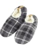normani 1 Paar Herren-Slipper Karo in Grau