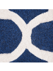 Beliani Kurzflor SILVAN in Blau/Beige - (W) 140 x (H) 1 x (L) 200 cm