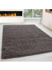 KADIMA DESIGN Teppich Hochflor Unifarben Polypropylen Wohnzimmer Shaggy in Taupe