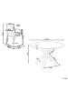 Beliani 9-tlg Gartentisch Set MALETTO/TAVIANO in Weiß/Grau/Beige