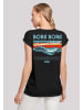 F4NT4STIC Extended Shoulder T-Shirt Bora Bora Leewards Island in schwarz