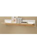 Furn.Design Wandboard weiß matt, Eiche Wotan 150 cm, Wandregal inklusive Beleuchtung